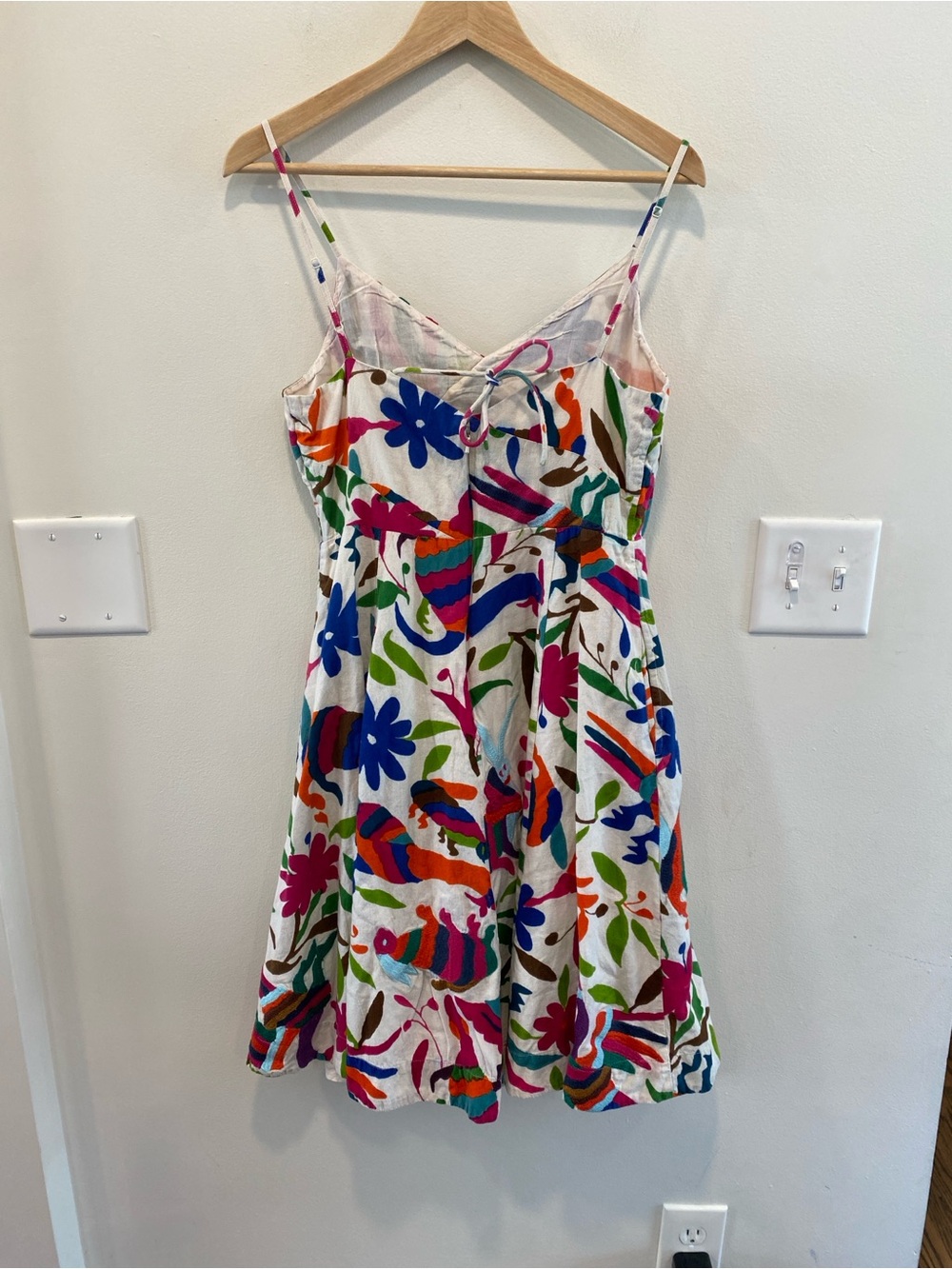 Anthropologie Vanessa Virginia folk art dress embrodiered animals womens size 10 - Picture 7 of 13